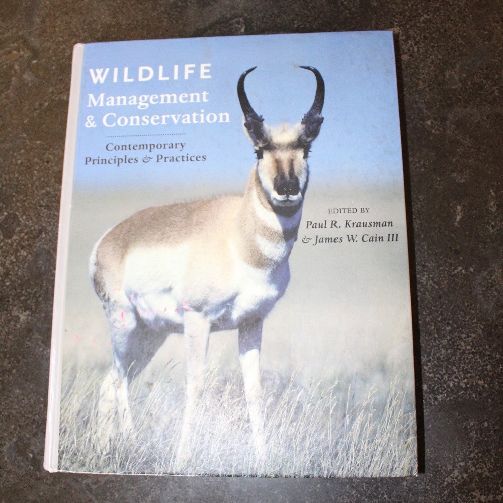 WildLife Management & Conservation Contemporary Principles & Practices HardCover